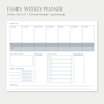 Family Weekly Planner