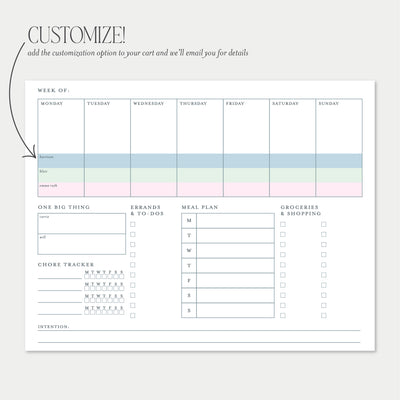Family Weekly Planner